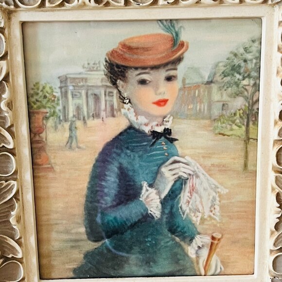 ❌SOLD❌VTG Cherry Jeffe Huldah original framed Lithograph - Picture 8 of 11